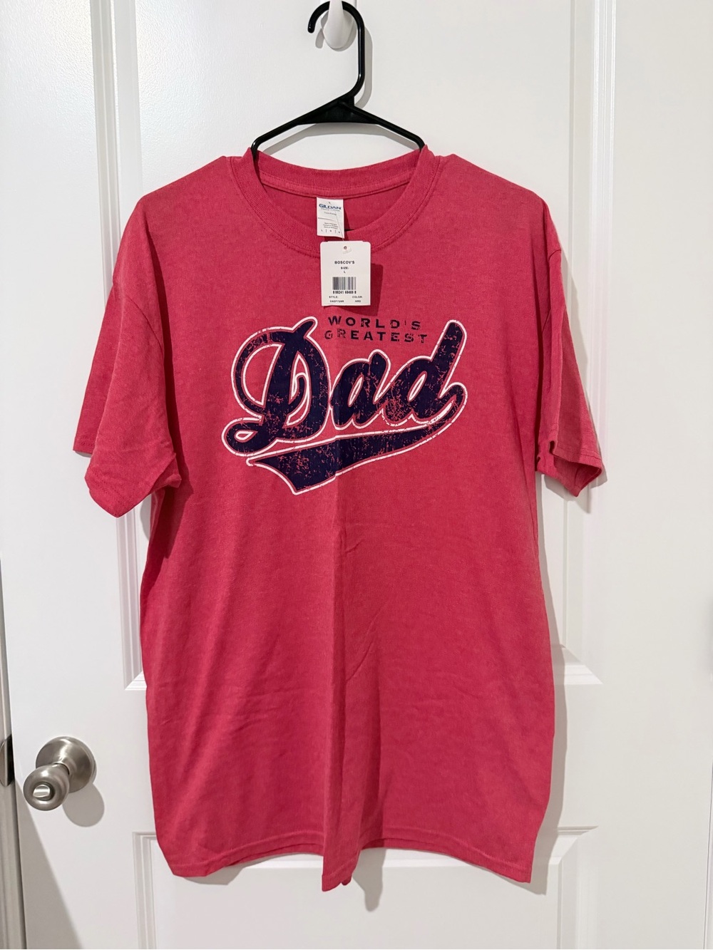 Gildan Pink Graphic 'Dad' Short Sleeve Tee